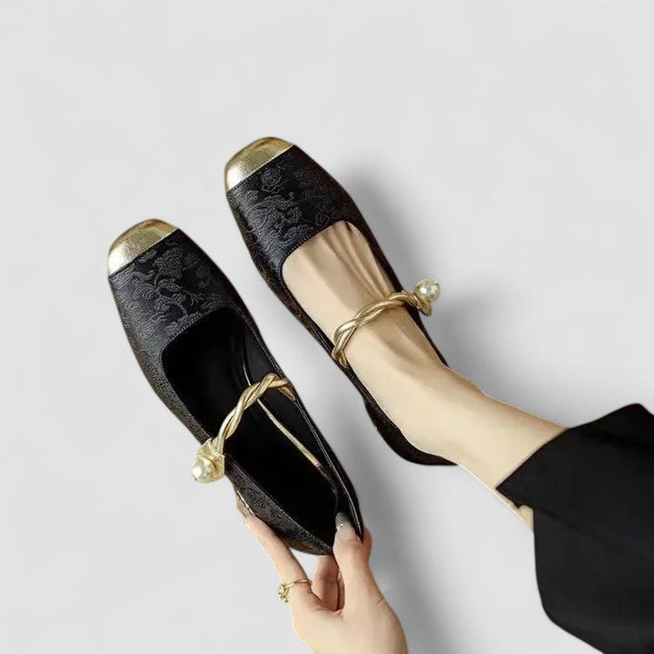 Sienna | Women's Elegant Low Heel Mary Jane Flats Chic