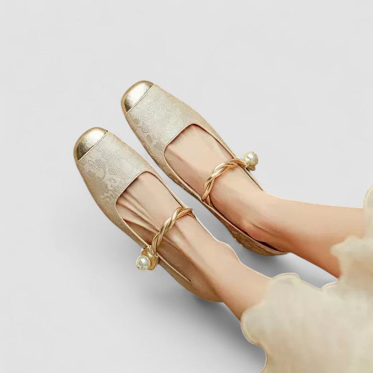 Sienna | Women's Elegant Low Heel Mary Jane Flats Chic