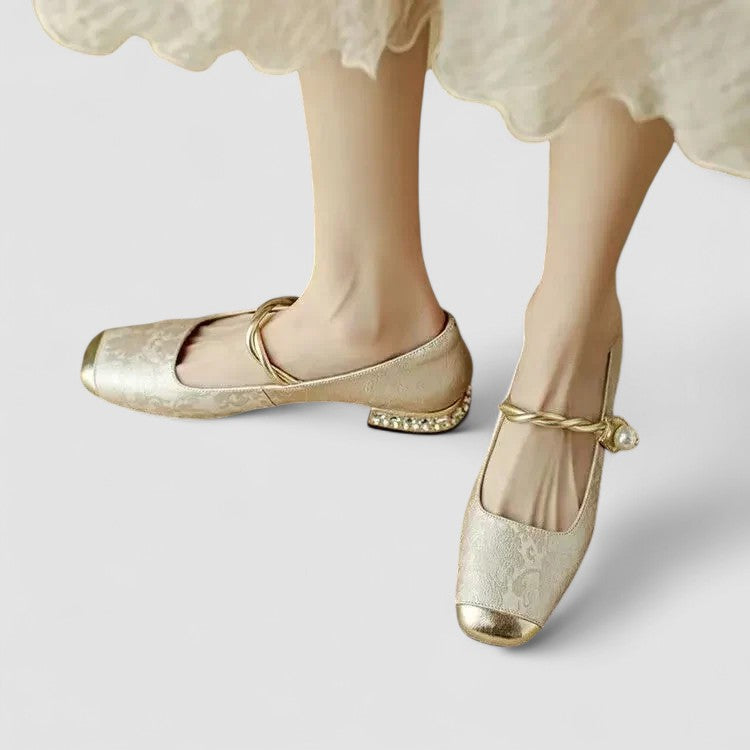 Sienna | Women's Elegant Low Heel Mary Jane Flats Chic