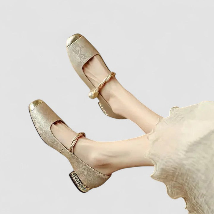 Sienna | Women's Elegant Low Heel Mary Jane Flats Chic