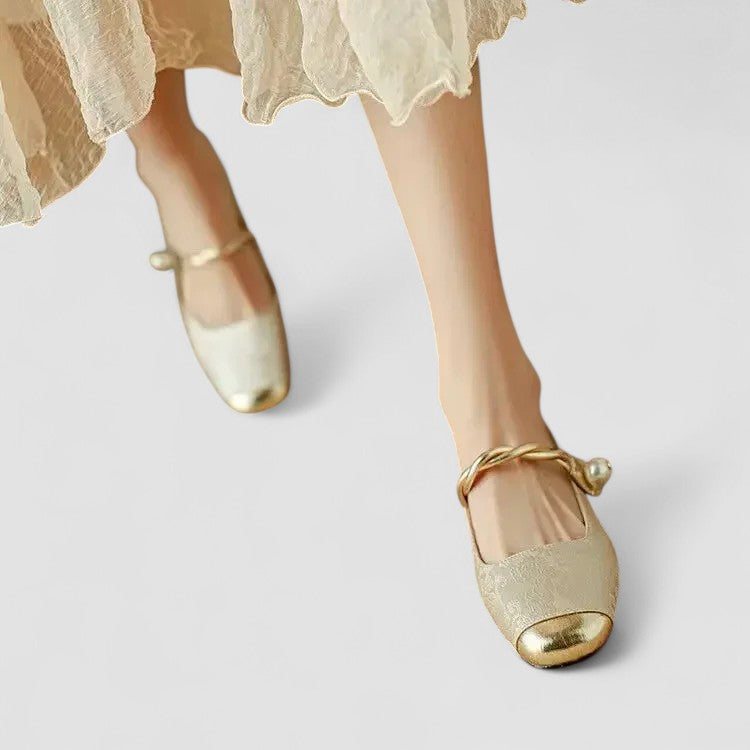 Sienna | Women's Elegant Low Heel Mary Jane Flats Chic