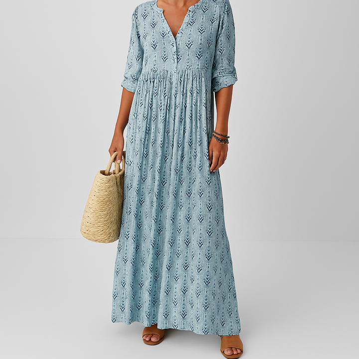 Sanne | Women's Elegant Boho Print Maxi Dress