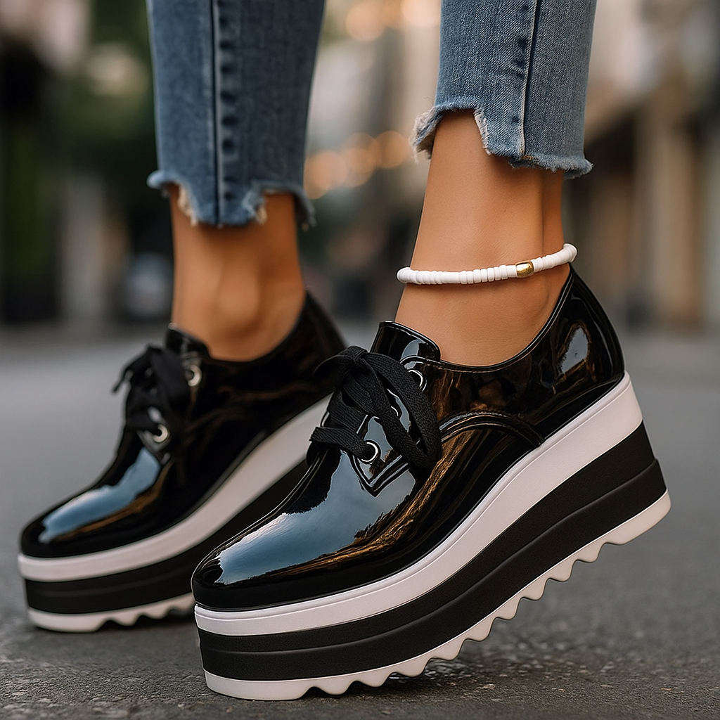 Lennox | Women's Platform Lace-Up Sneakers Stylish