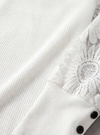 Mette | Women's Decorative Sleeve Button-Detail Top