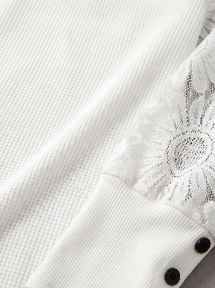 Mette | Women's Decorative Sleeve Button-Detail Top