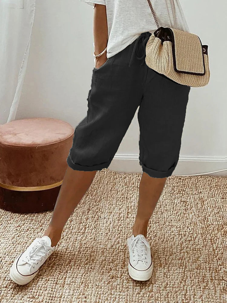 Sutton | Women's High-Waist Summer Shorts Casual