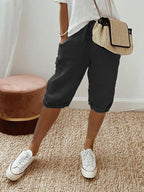 Sutton | Women's High-Waist Summer Shorts Casual