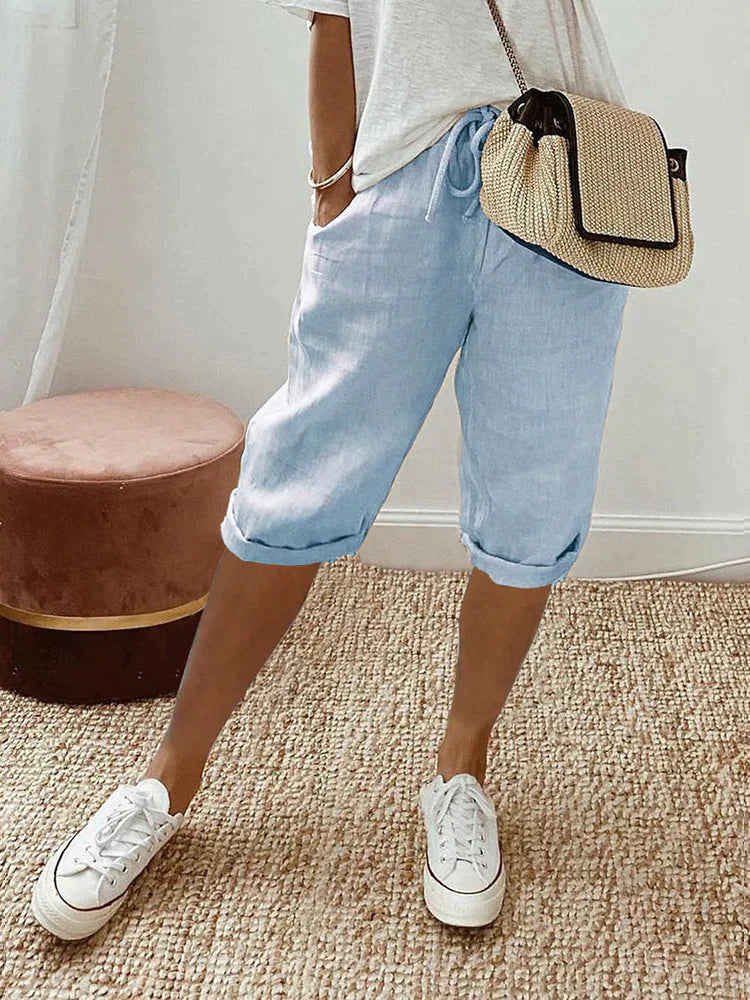 Sutton | Women's High-Waist Summer Shorts Casual