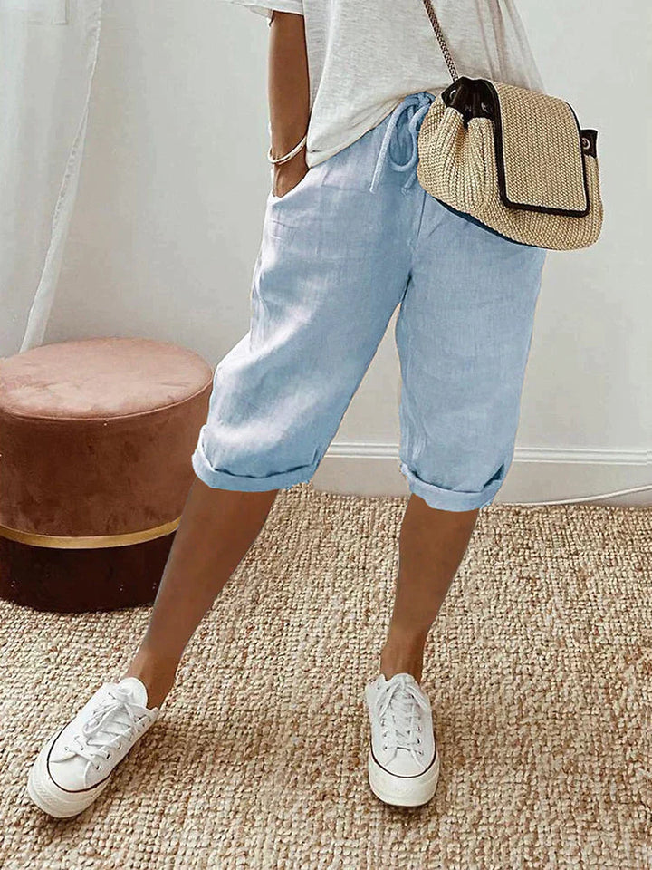 Sutton | Women's High-Waist Summer Shorts Casual