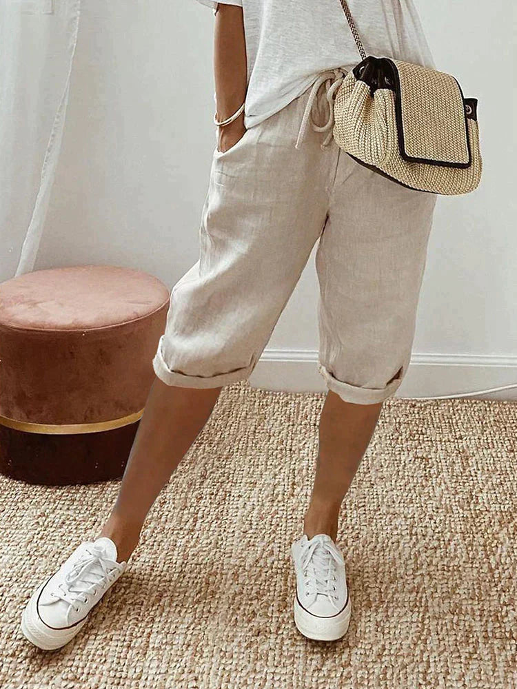 Sutton | Women's High-Waist Summer Shorts Casual