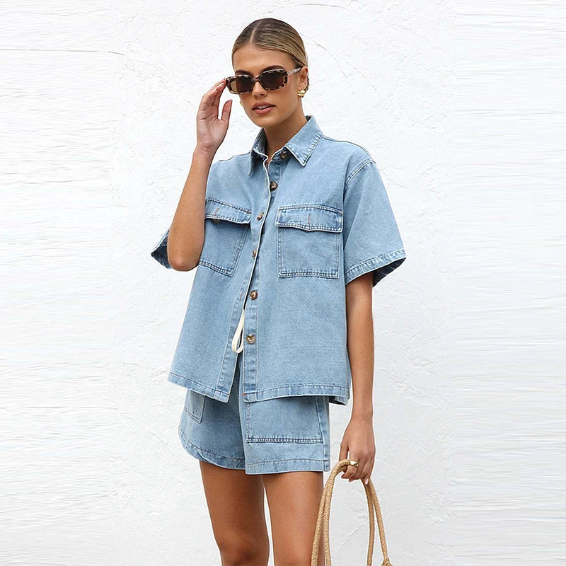 Sierra | Women's Denim Two-Piece Set