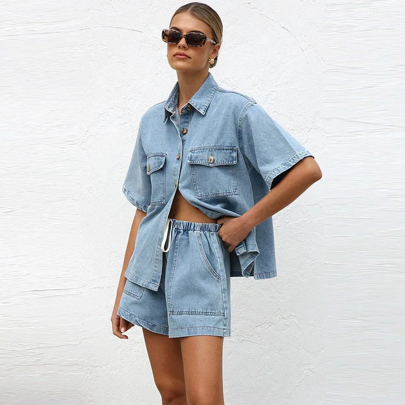 Sierra | Women's Denim Two-Piece Set