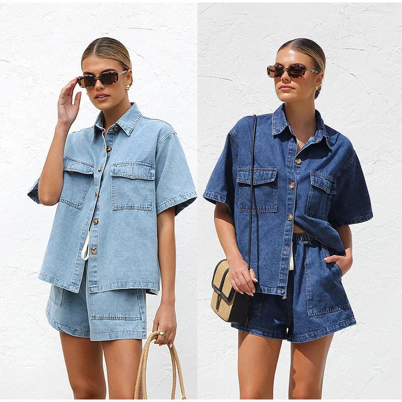 Sierra | Women's Denim Two-Piece Set