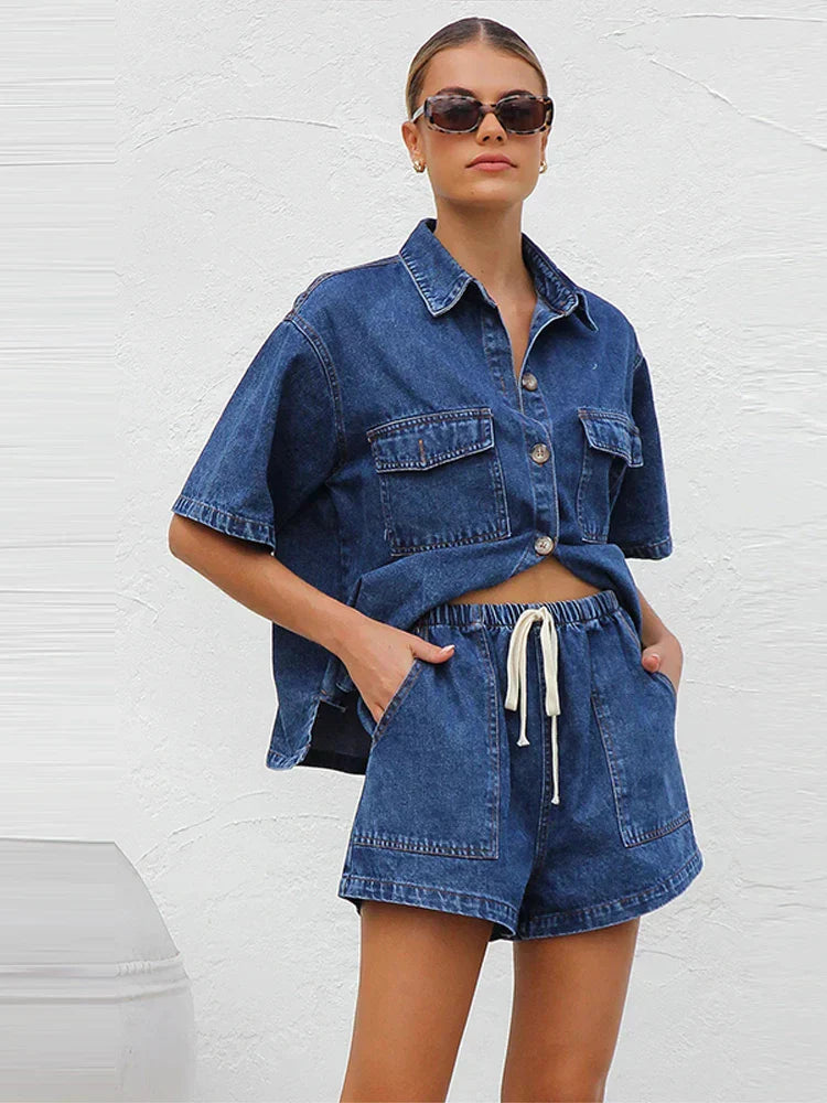 Sierra | Women's Denim Two-Piece Set