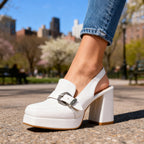 Lourdes | Women's Platform Slingback Loafers