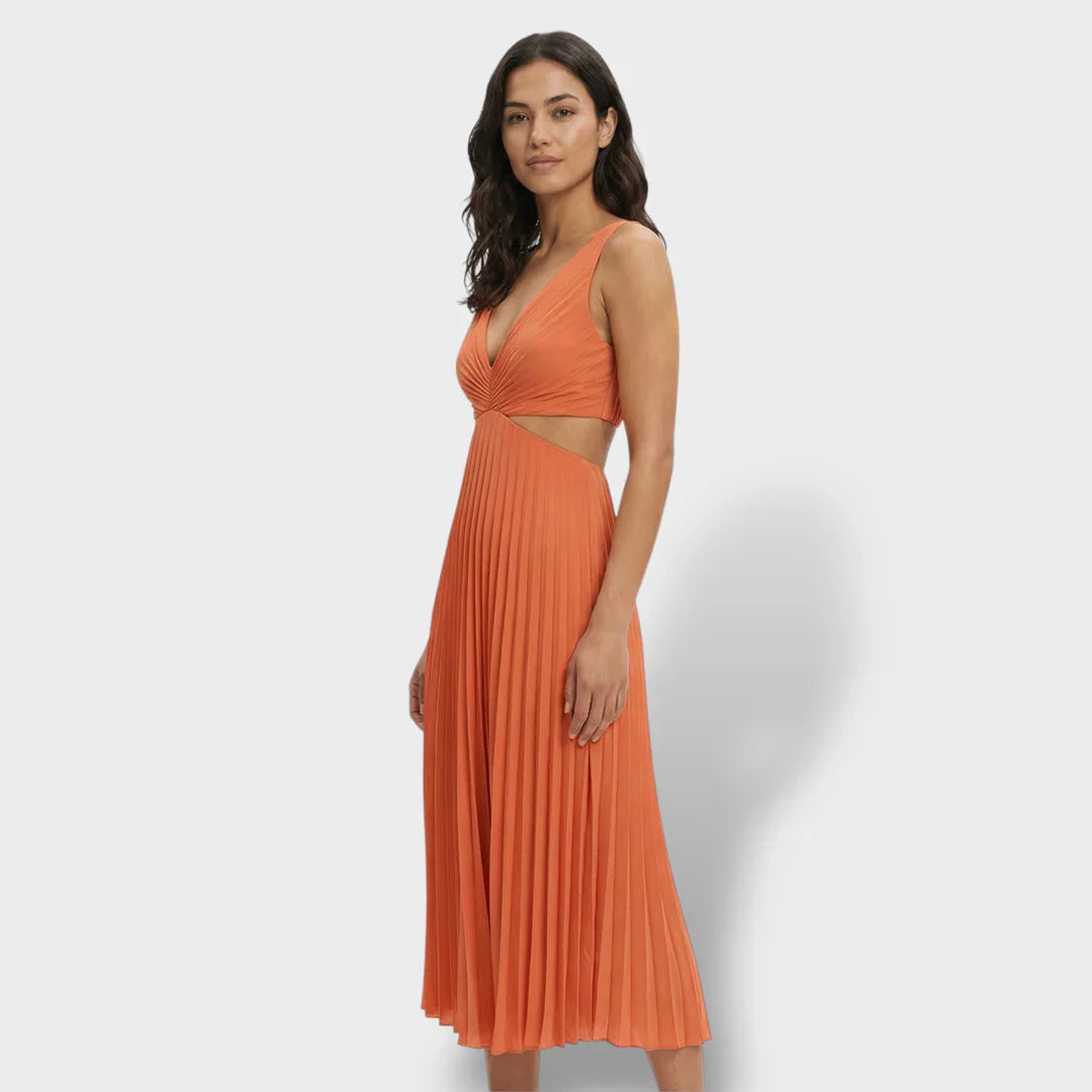 Maren | Women's Pleated Cutout Dress