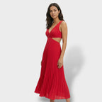 Maren | Women's Pleated Cutout Dress