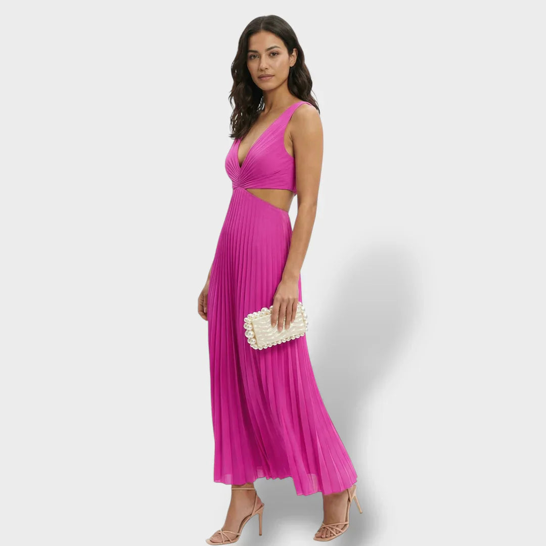 Maren | Women's Pleated Cutout Dress