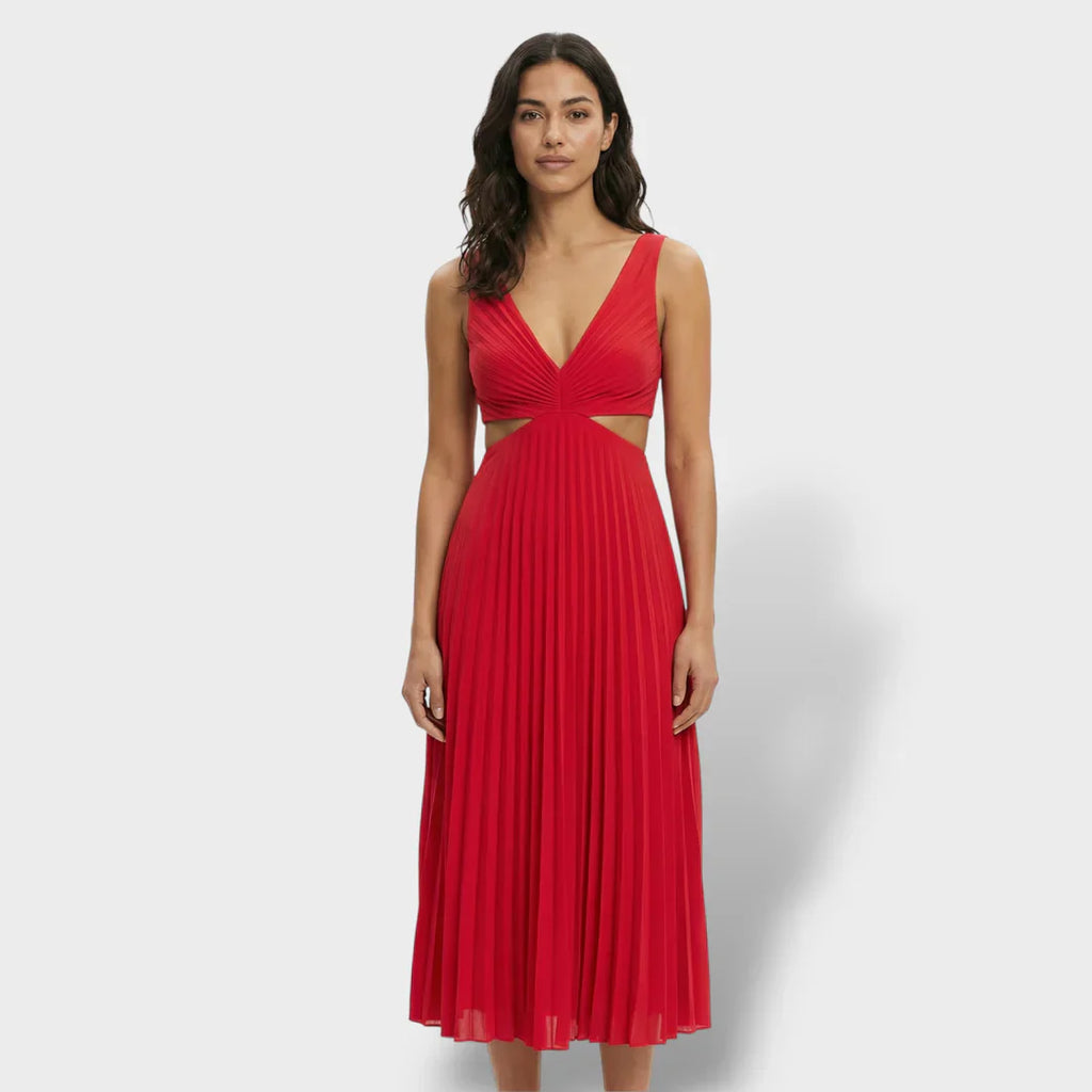 Maren | Women's Pleated Cutout Dress