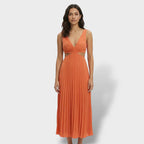 Maren | Women's Pleated Cutout Dress