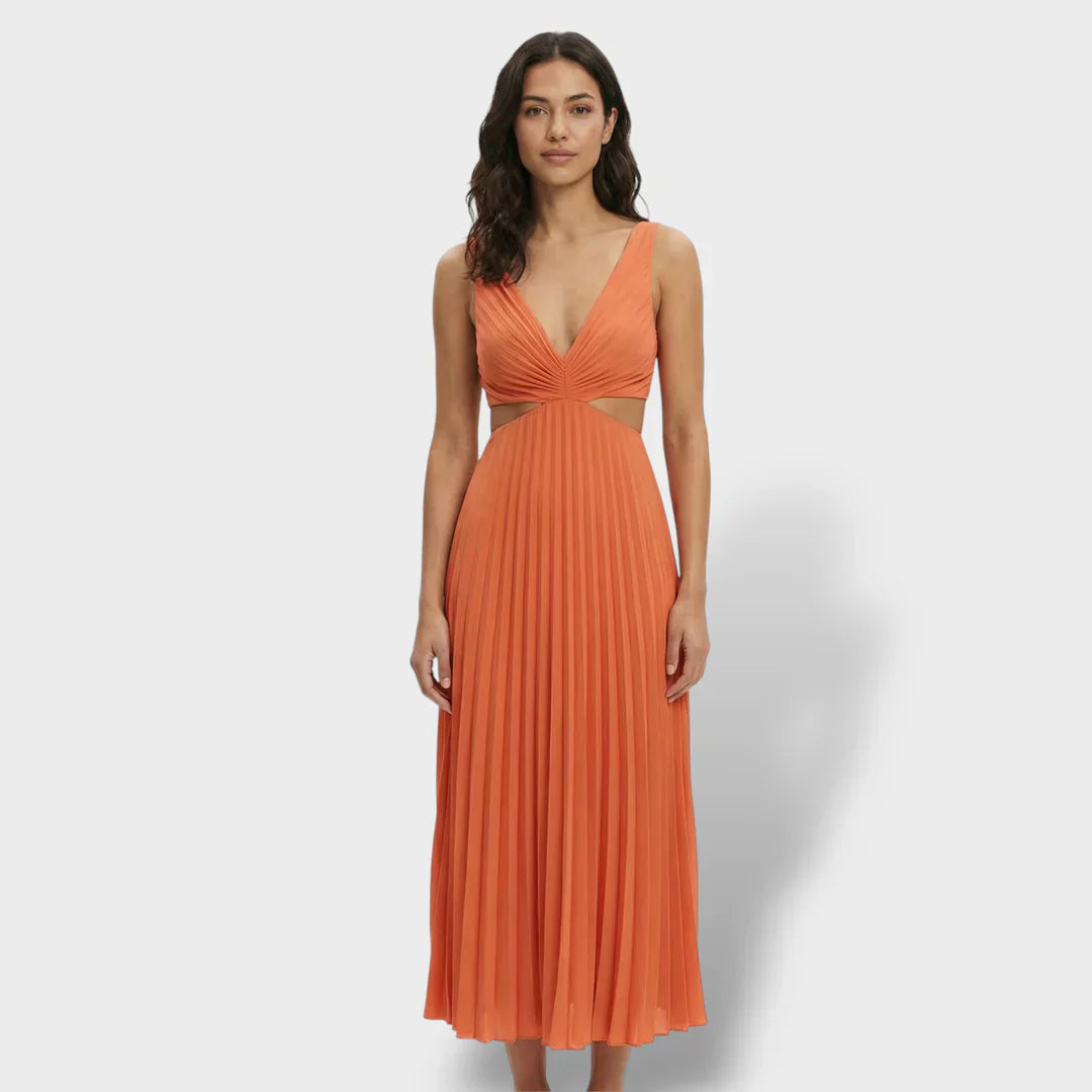 Maren | Women's Pleated Cutout Dress