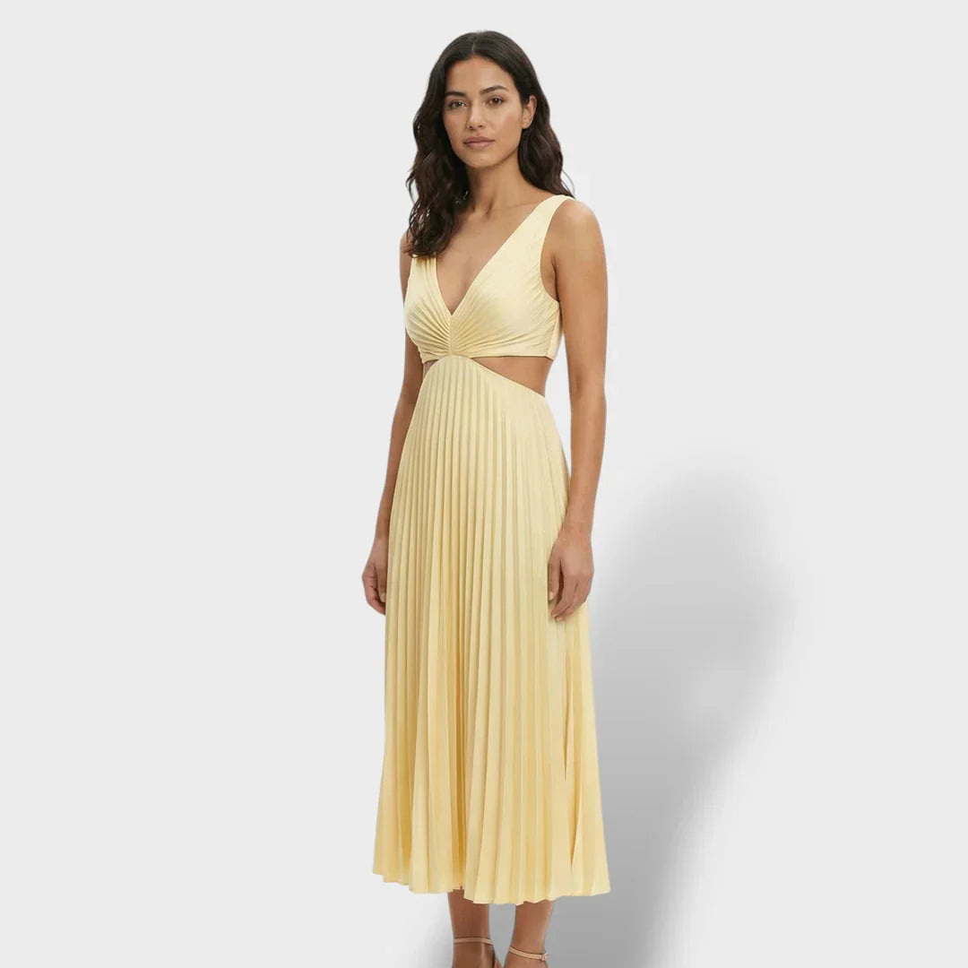 Maren | Women's Pleated Cutout Dress