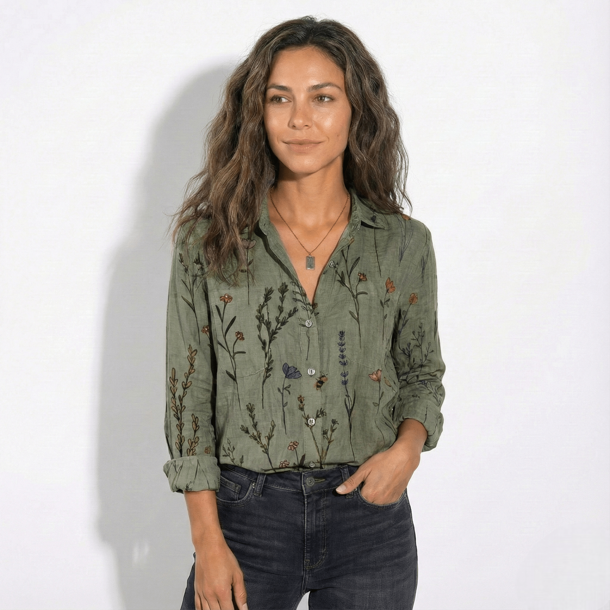 Marlowe | Women's Printed Button-Up Shirt