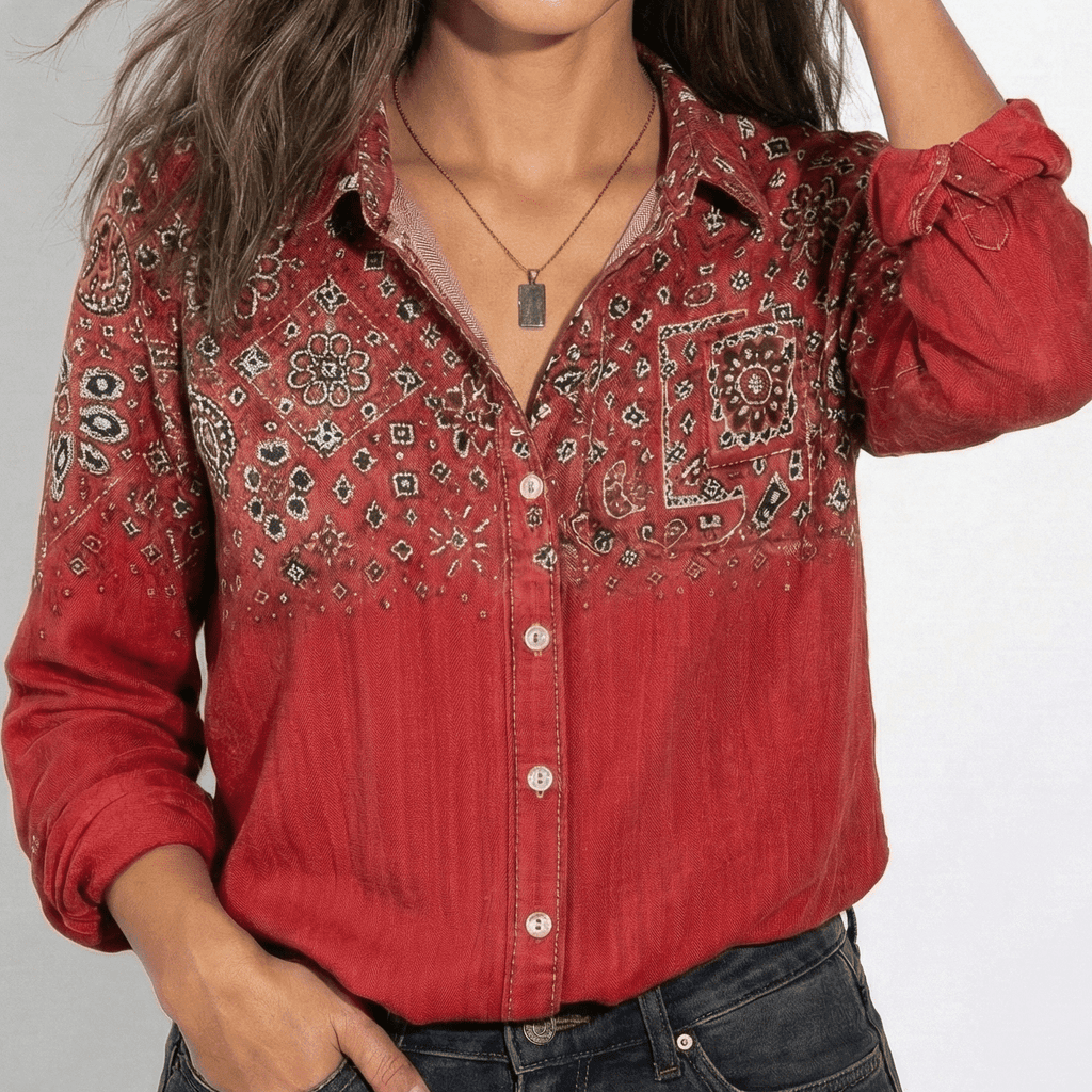 Marlowe | Women's Printed Button-Up Shirt