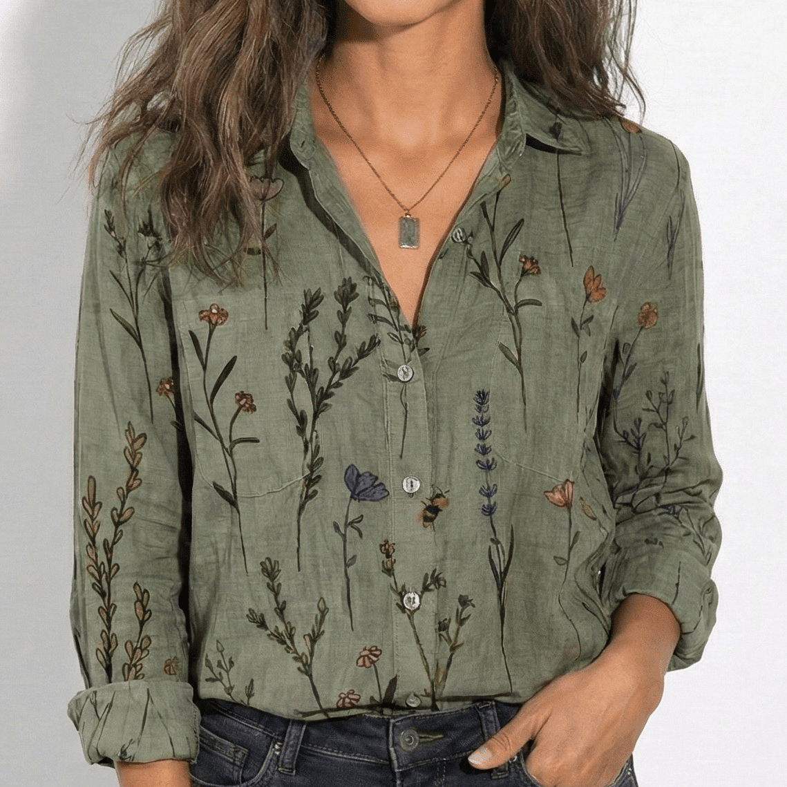 Marlowe | Women's Printed Button-Up Shirt