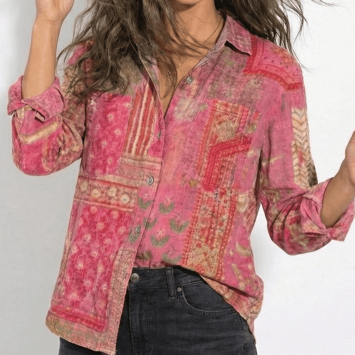 Marlowe | Women's Printed Button-Up Shirt