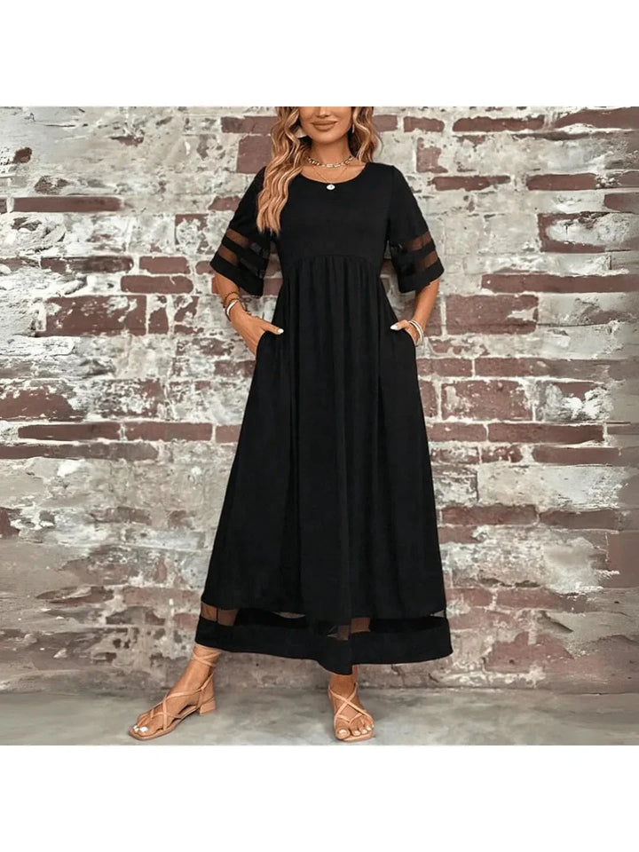 Romy | Women's Sheer Panel Maxi Dress