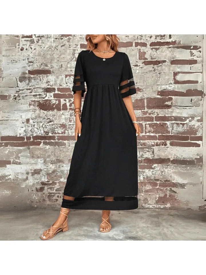 Romy | Women's Sheer Panel Maxi Dress