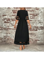 Romy | Women's Sheer Panel Maxi Dress