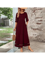 Romy | Women's Sheer Panel Maxi Dress