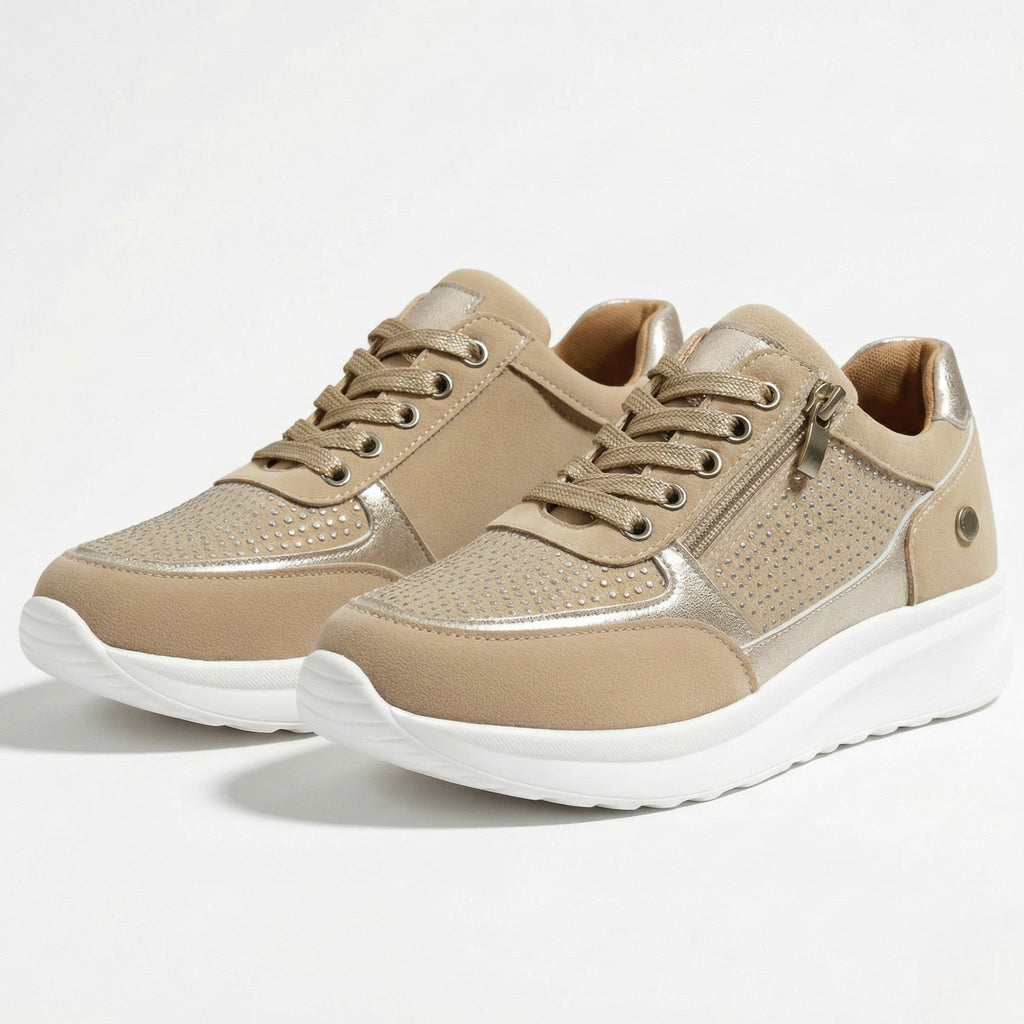Lennox | Women's Navy Zip-Up Casual Sneakers
