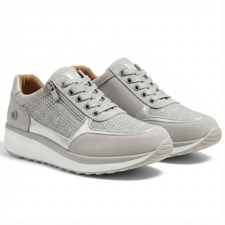 Lennox | Women's Navy Zip-Up Casual Sneakers