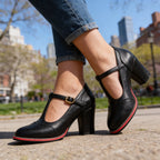 Esme | Women's T-Strap Mary Jane Brogue Heels