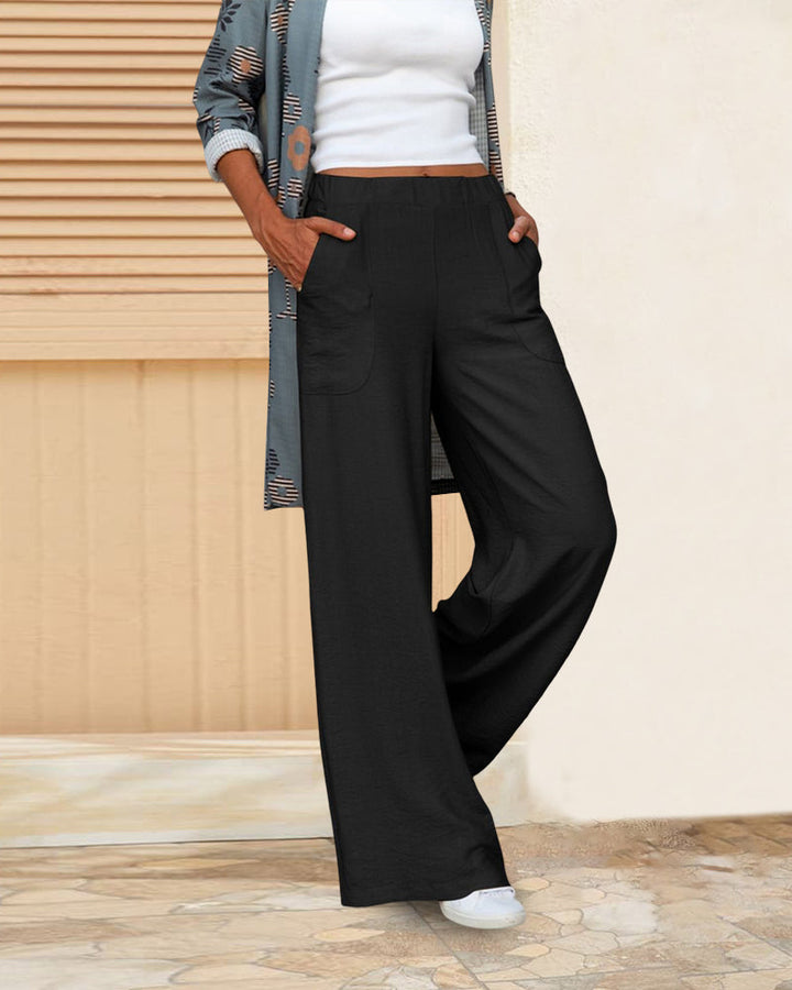 Sanne | Women's Straight-Leg Trousers High Waist Casual