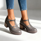 Romilly | Women's T-Strap Block Heel Loafers