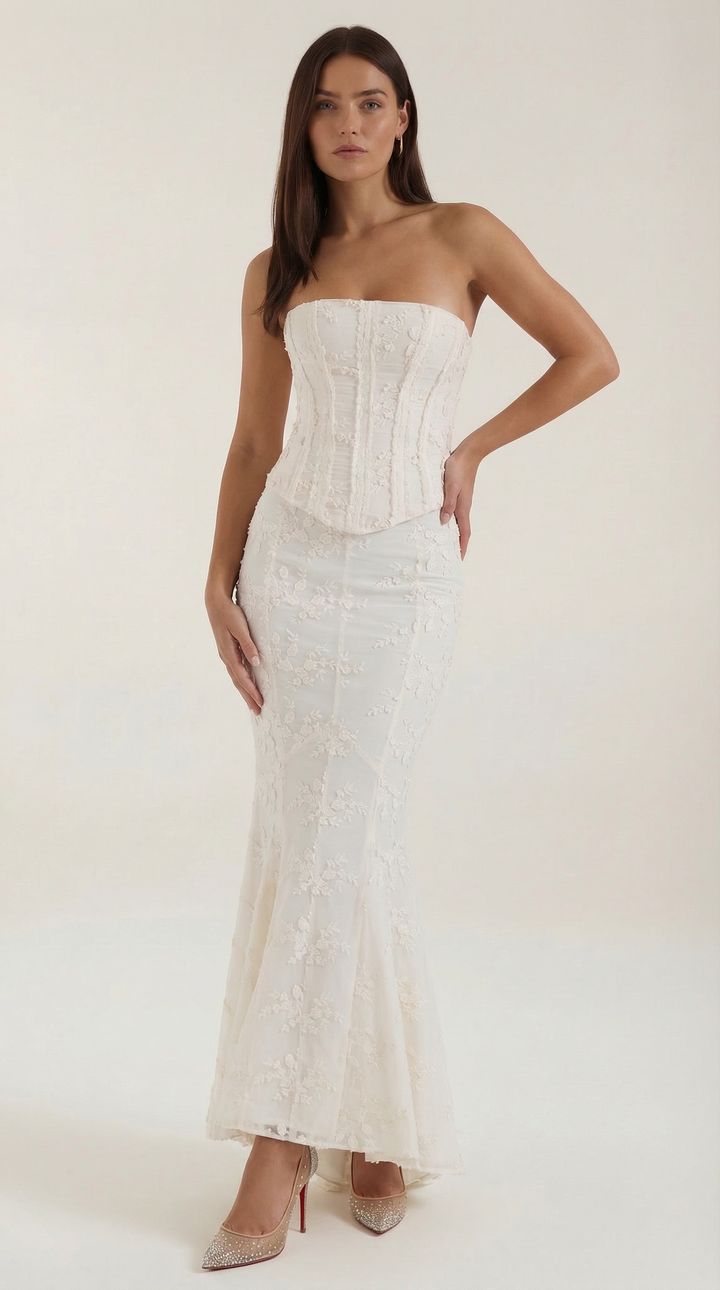 Arabelle | Women's Corset Lace Maxi Dress Elegant