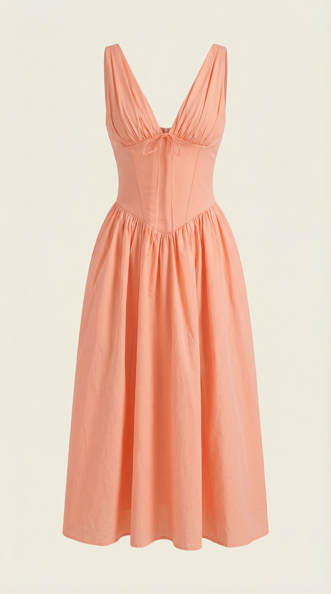Thea | Women's Tie Front Midi Dress