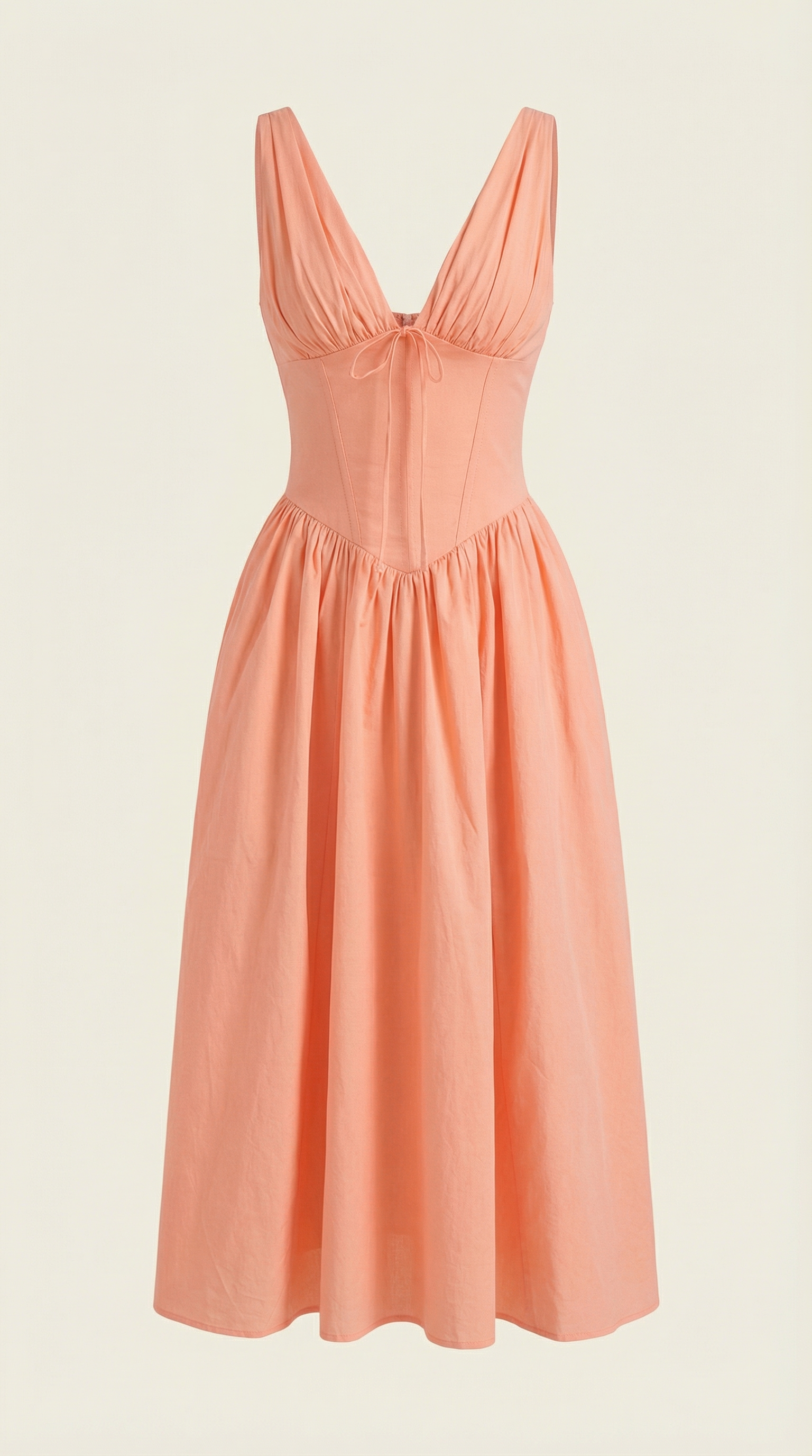 Thea | Women's Tie Front Midi Dress