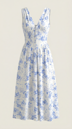 Thea | Women's Tie Front Midi Dress