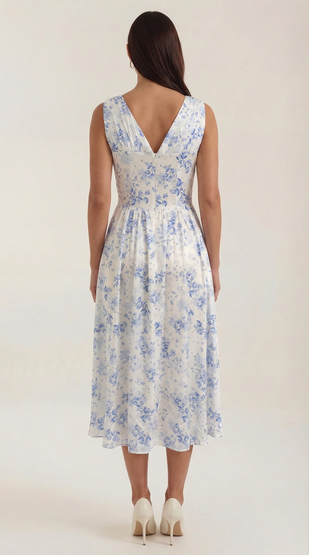 Sofia | Women's Plunge Midi Dress Elegant
