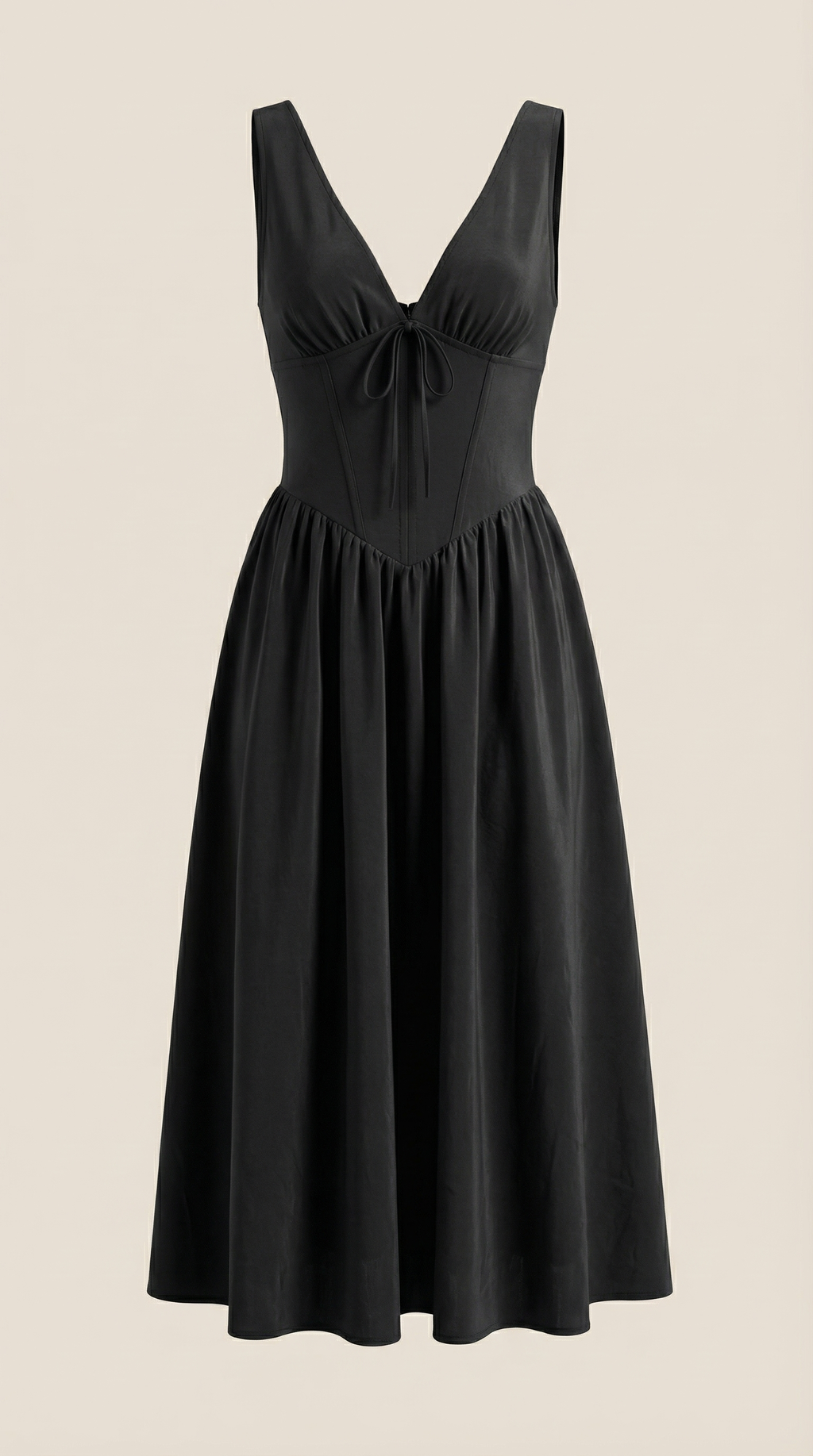 Thea | Women's Tie Front Midi Dress