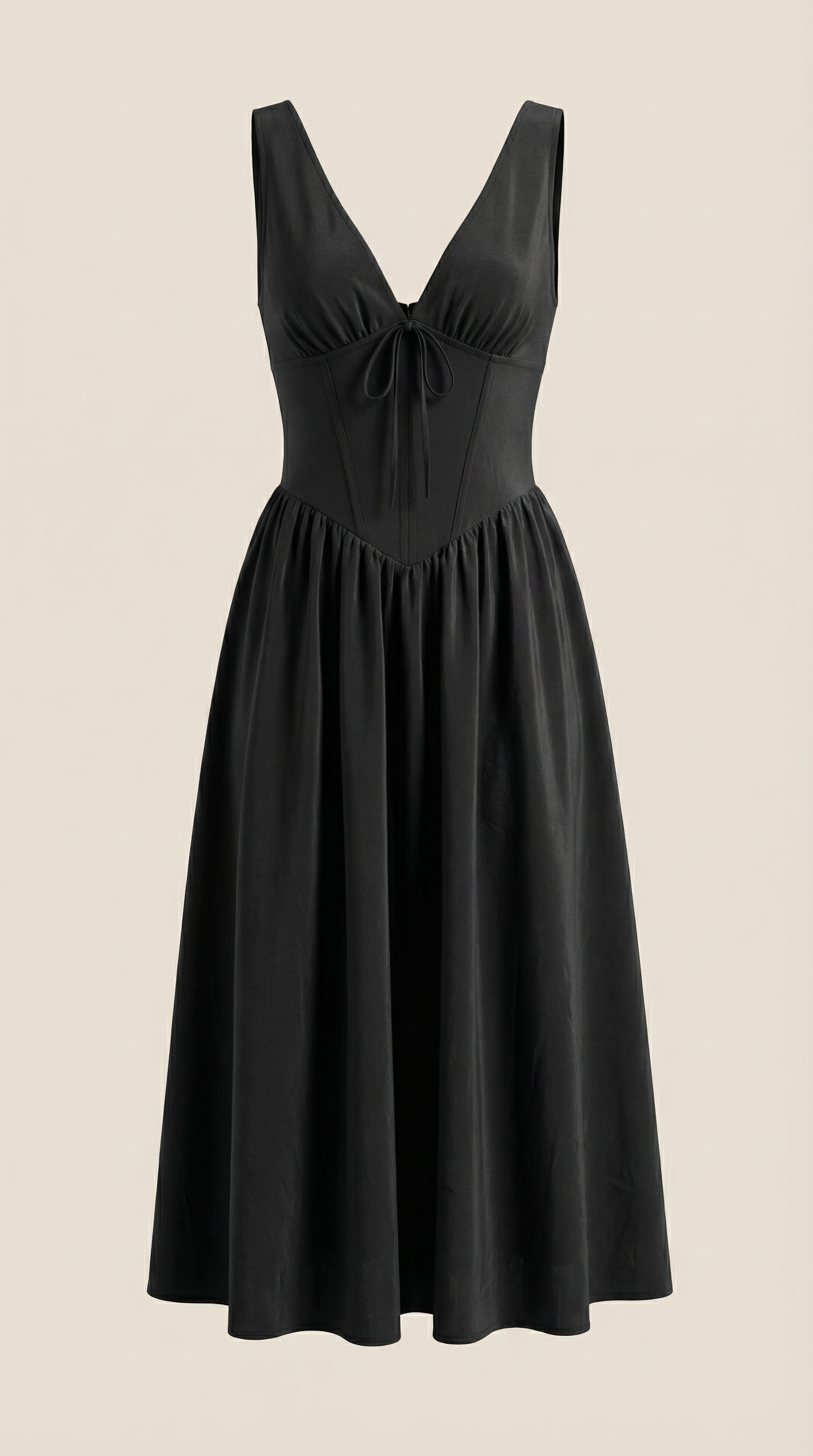 Thea | Women's Tie Front Midi Dress