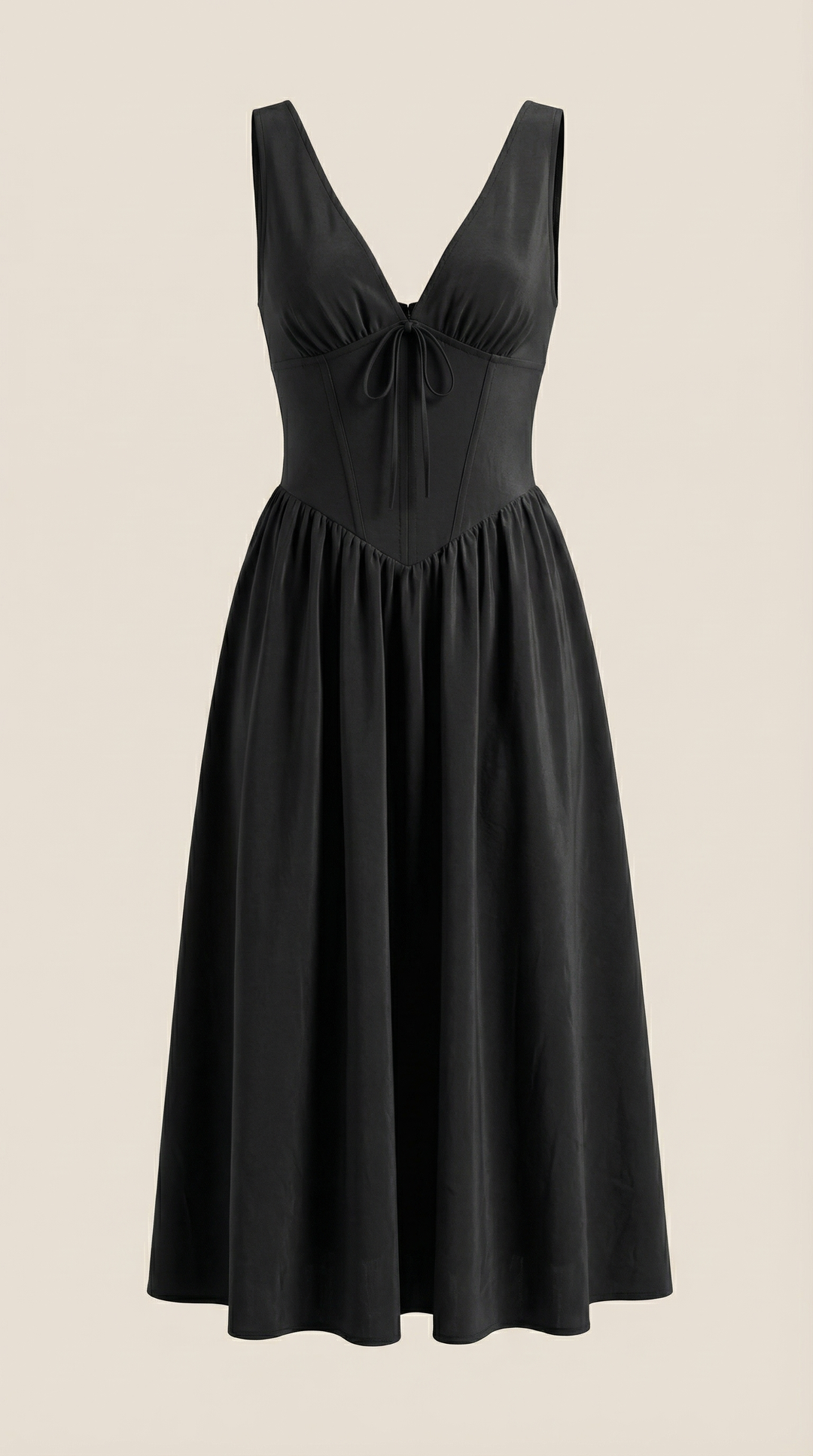 Sofia | Women's Plunge Midi Dress Elegant