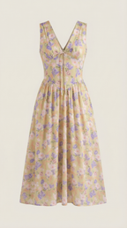 Thea | Women's Tie Front Midi Dress