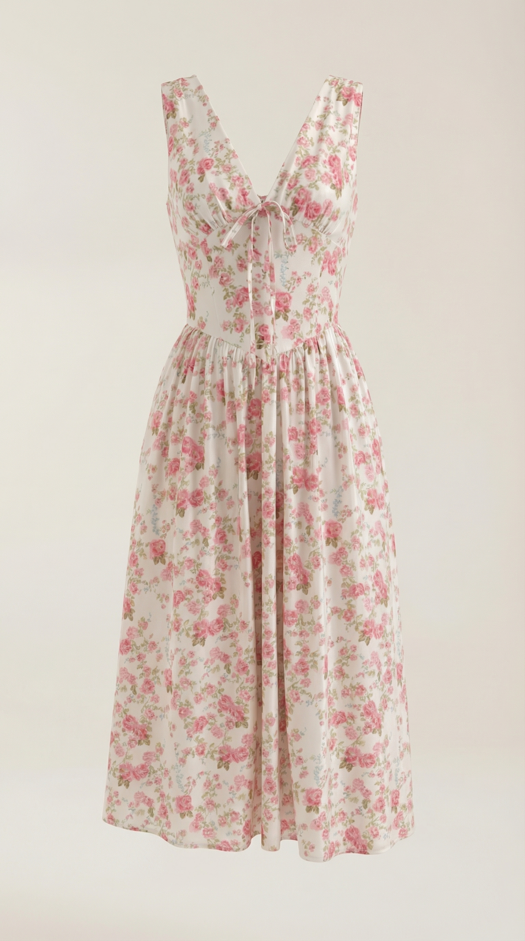 Thea | Women's Tie Front Midi Dress
