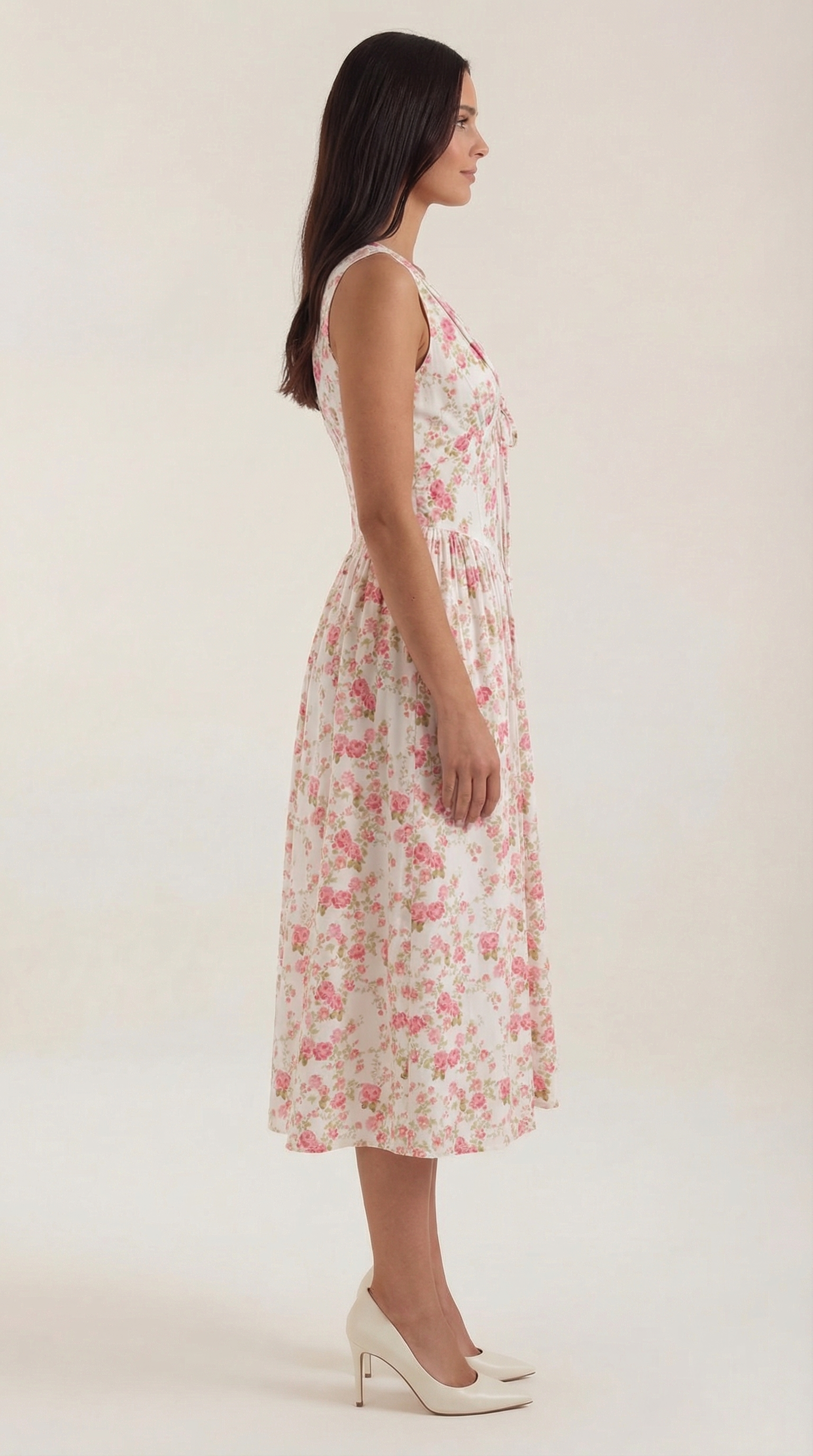 Thea | Women's Tie Front Midi Dress